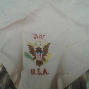Military pink handkerchief For my wife U.S.A vintage WWII